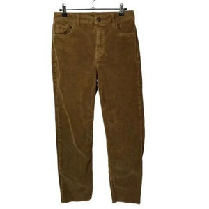 H&M Divided Brown Ankle Length Corduroy Straight Leg Pants 10